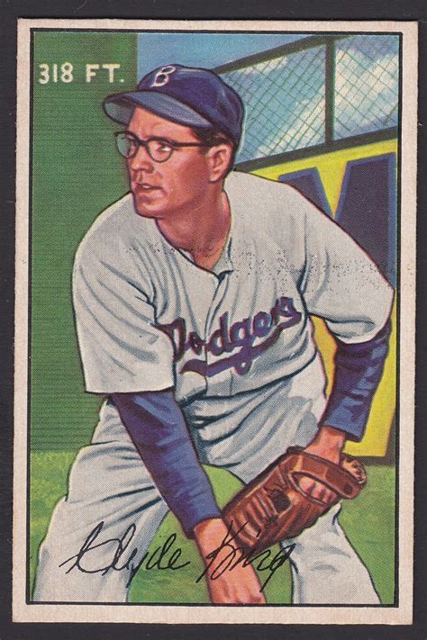 1952 Bowman 56 Clyde King Brooklyn Dodgers Baseball Card Ebay