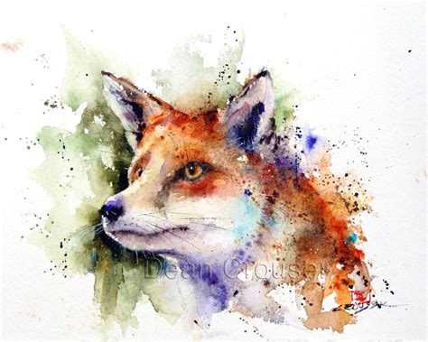 Dean Crouser Watercolor Fox Fox Painting Animal Paintings
