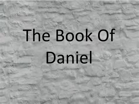 Ppt The Book Of Daniel Powerpoint Presentation Free Download Id