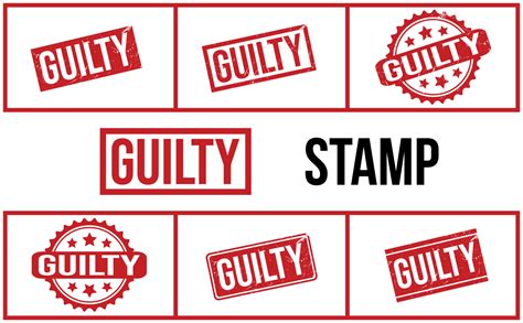 Guilty Rubber Stamp Set Vector 23393634 Vector Art At Vecteezy