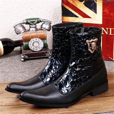 Mens Leather Dress Boots Cw750223