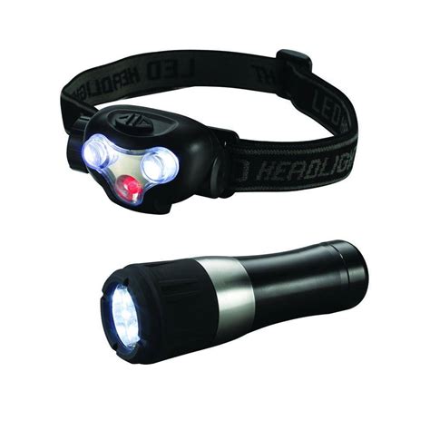 Defiant Led Flashlight And Headlamp 2 Pack Hd11otb05 The Home Depot