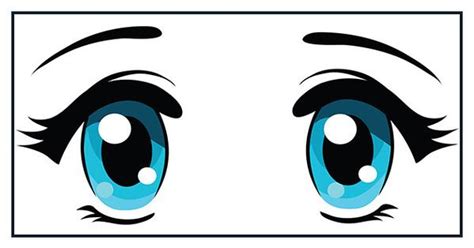 Adorable Cute Big Beautiful Anime Eyes Cartoon Blue