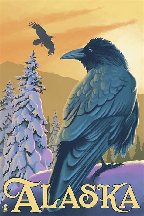 Ravens Alaska Art Prints Available In Multiple Sizes