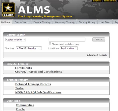 The Army The Army Learning Management System Alms