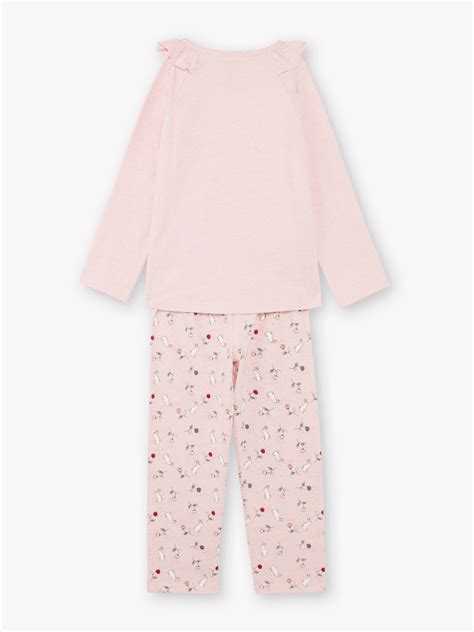 Ensemble Pyjama Rose Motif Renard Enfant Fille Pyjama Enfant