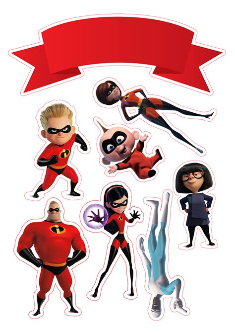 Topo De Bolo Os Incr Veis The Incredibles Birthday Cake Topper