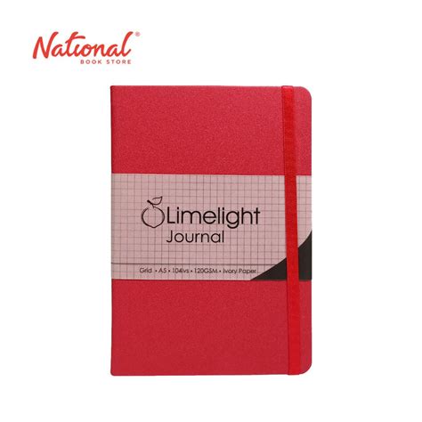 Limelight Journal Notebook 4022345 Gt Hardbound Metallic Red Grid