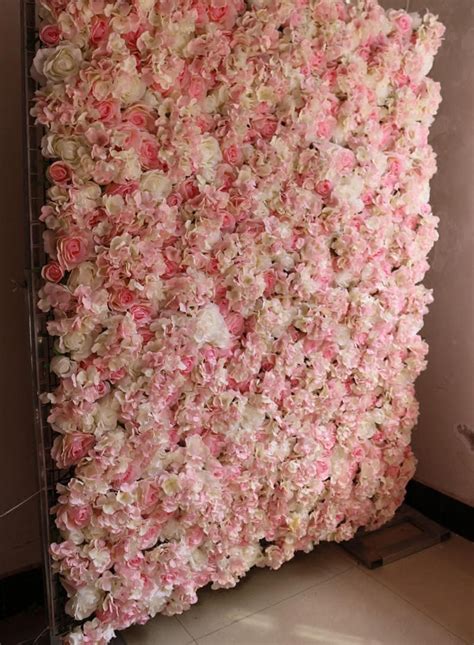Baby Pink Wedding Flower Wall For Romantic Photography Etsy Flower