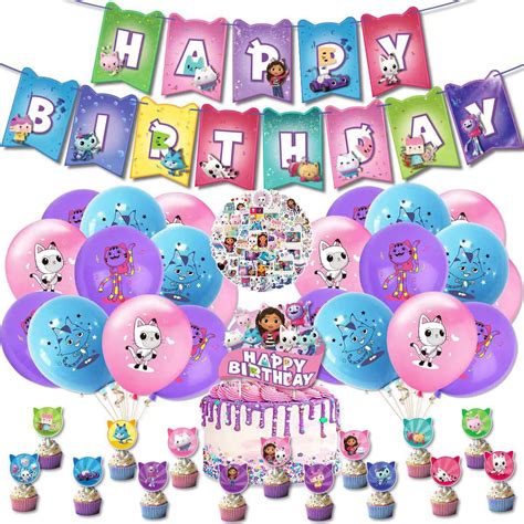 Buy Gabby Birthday Party Supplies Dollhouse Party Decorations Includes