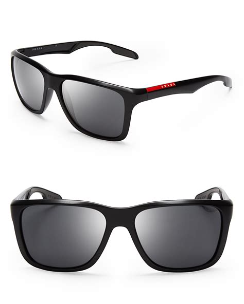 Prada Lifestyle Sport Wayfarer Sunglasses In Black For Men Matte Black Lyst