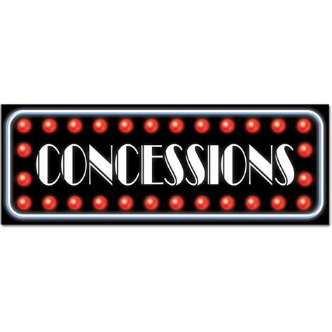 Concessions Sign Party Streamers Patio Lawn And Garden