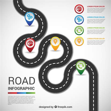 Free Vector Road Infographic