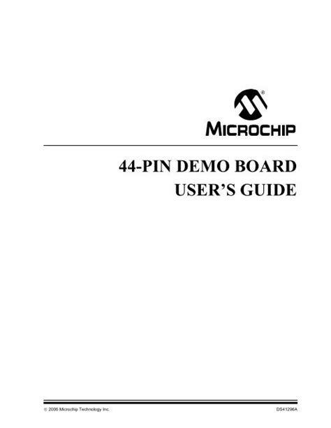 44 Pin Demo Board Users Guide Microchip