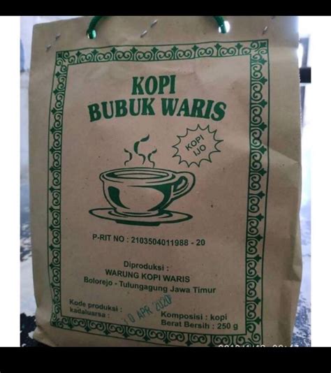 Kopi Bubuk Cethe Warkop Waris / kopi ijo / kopi hijau (Kas Tulungagung