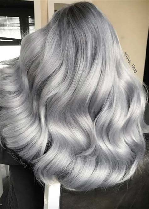 Silver Hair Trend 51 Cool Gray Hair Colors And Tips For
