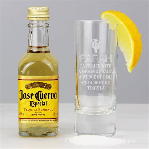 Personalised Tequila Shot Glass And Miniature Tequila Make It Your Way