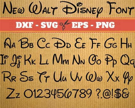Walt Disney Font Fichier Svg Download Svg Dxf Eps Png Etsy