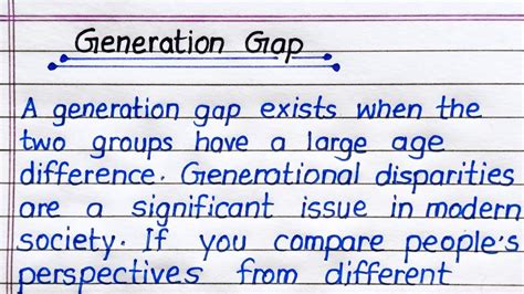 Generation Gap Essay In English Essay On Generation Gap In English Youtube