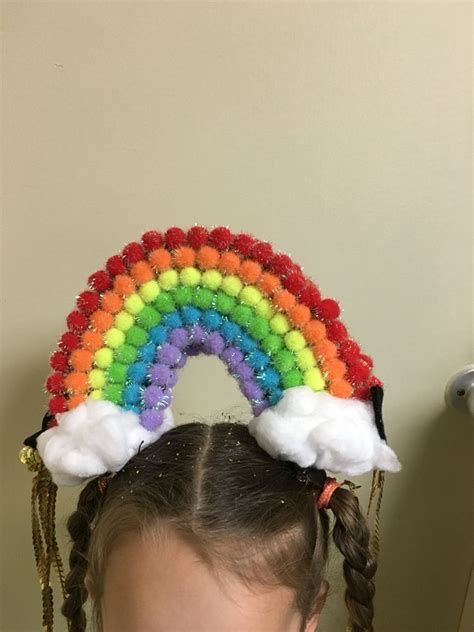 Crazy Hair Day Rainbow Designed As A Clip And Super Light She Wore