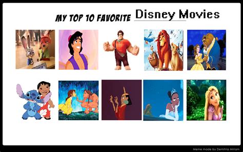 Top 10 Favorite Disney Movies By Fondasu On Deviantart
