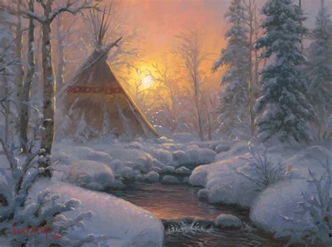 Winter Camp By Mark Keathley Infinity Fine Art