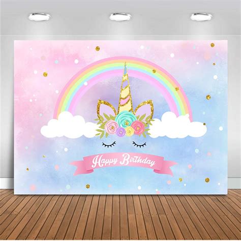 Buy Mehofoto Unicorn Themed Backdrop Rainbow Unicorn Cloud Photography