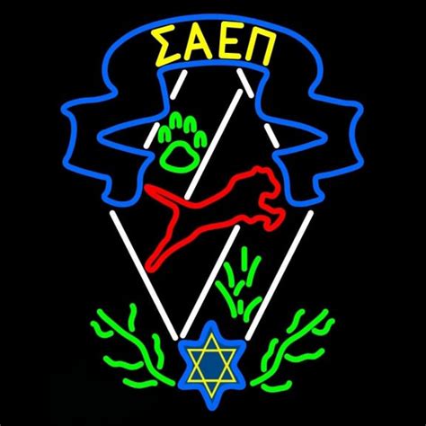 Sigma Alpha Epsilon Pi Logo Neonskylt ️
