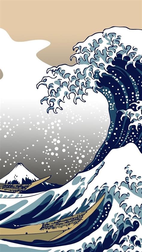 Nature Blue The Great Wave Off Kanagawa Wallpapers Hd Desktop Background