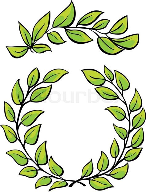 Laurel Wreaths Vectorisolated On White Stock Vector Colourbox