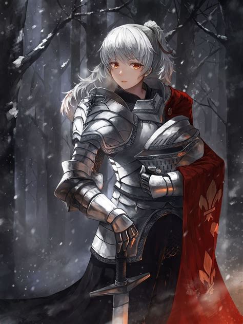Pin By Oracle27 On Аниме ~ Female Knight Anime Warrior Anime Knight