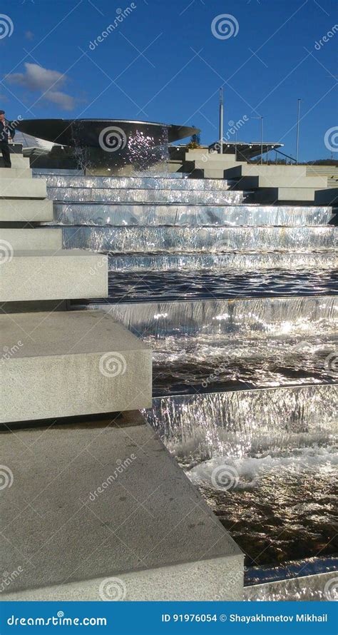 Olympic Waterfall In Sochi Editorial Stock Image Image Of Water 91976054