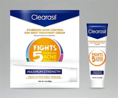 Clearasil Stubborn Acne Control 5in1 Spot Treatment Cream 1oz