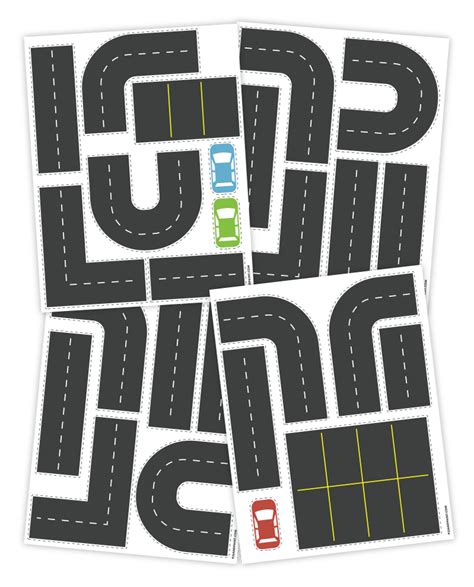 Free Printable Road Template Pjs And Paint