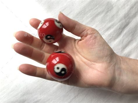 Baoding Balls In Hand Also Known As Chinese Meditation Balls Dating Back To Ming Dynasty Stock