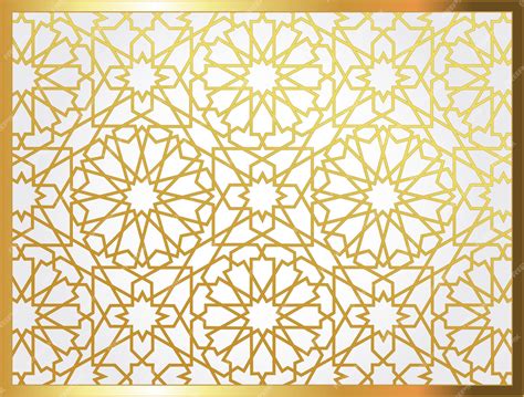 Premium Vector Islamic Arabic Golden Ornament Border Arabesque