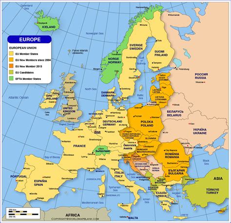 Europe Map With Countries Europe Map Political Pdf