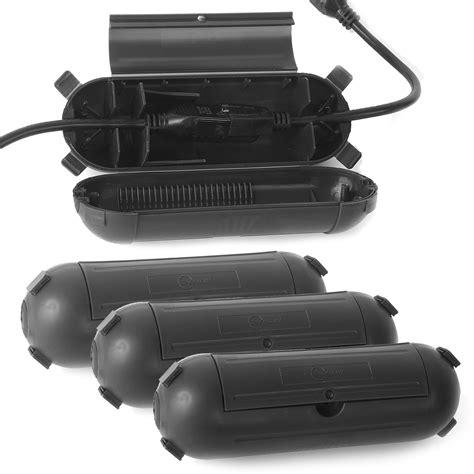 Buy (4-Pack) Large Black Outdoor Extension Cord Plug Protector for