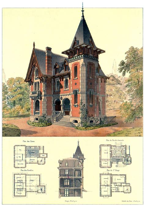 Victorian Architecture Планы винтажных домов Викторианская