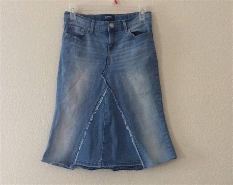 Etsy Your Place To Buy And Sell All Things Handmade Long Jeans Skirt