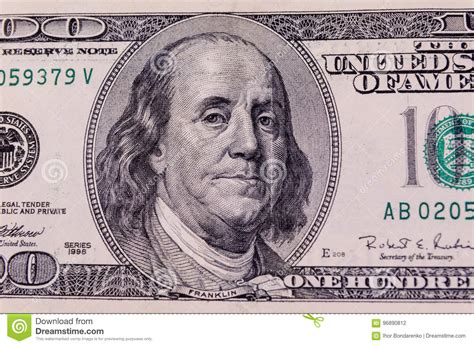 Close Up Photo Of One Hundred Dollars Bill Stock Photo Image Of
