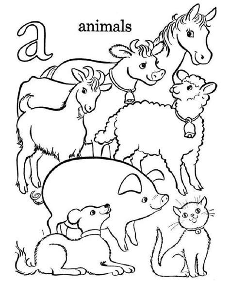 Coloring Pages Of Domestic Animals Colour In Farm Animals Coloring