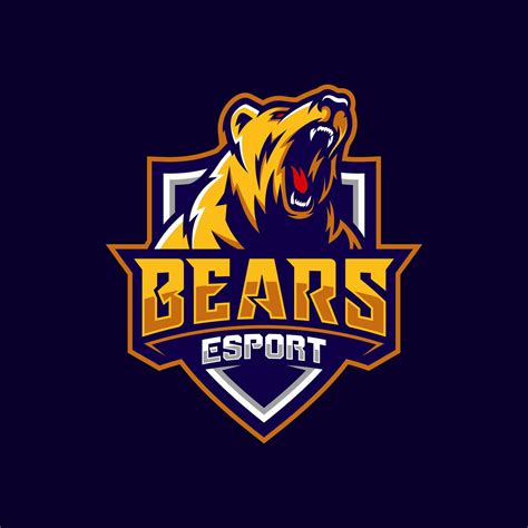 Modern Professional Grizzly Bear Logo For A Sport Team 7923019 Vector