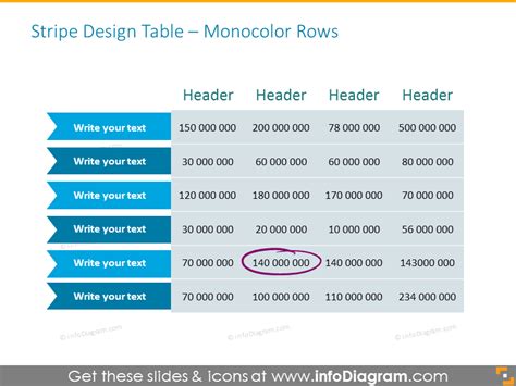 30 Creative Data Table Graphics Design Powerpoint Template