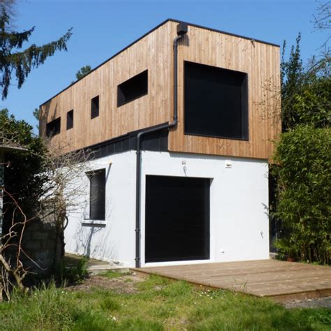 Extension en ossature bois de 55m2 au sol sur deux étage, avec chambre de 20m2 donc total de 75m2 avec terrasse a l'étage de 35m2 toiture plate en poutre en i. Prix Extension Maison 40m2 Luxe Réforme Du Permis De ...