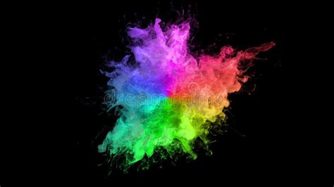 Color Burst Iridescent Multicolored Rainbow Powder Explosion Fluid Ink