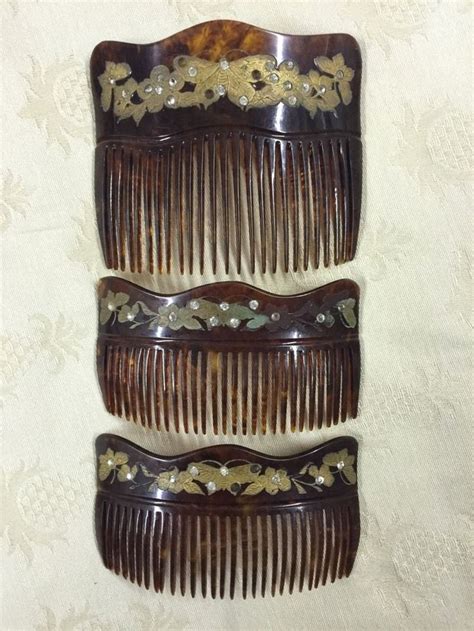 Set Of Three Victorian Antique Hair Combs Antique Hair Combs Combs Hair Accessories