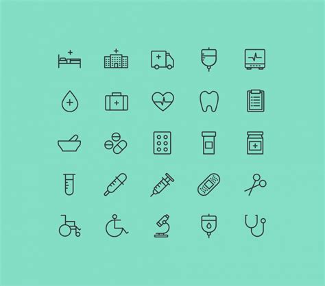 Health And Care Vector Icons