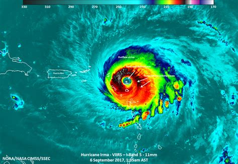 Nasa Satellite Sees Barbuda In The Eye Of Hurricane Irma