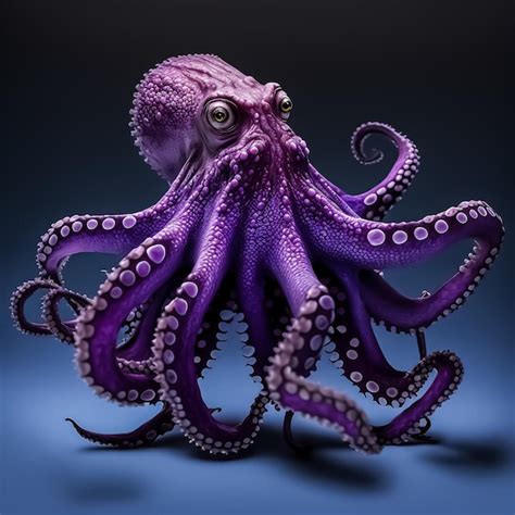 Premium Ai Image Purple And Huge Octopus